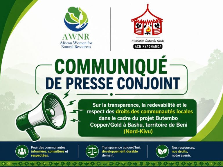 Mines: Projet Butembo Copper/Gold AWNR interpelle Copper Intelligence sur le respect des obligations environnementales